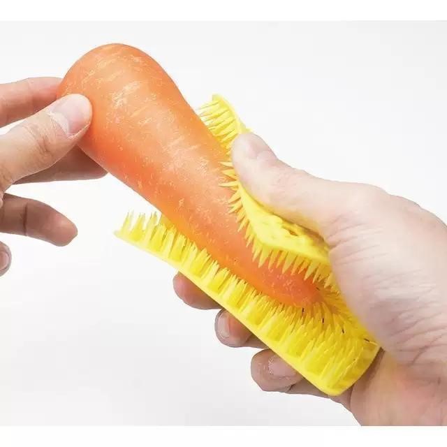 Vegetable and fruit cleaning brush, draining basket, sink gap, soft rubber cleaning brush, multi-functional universal pot brush pic 8