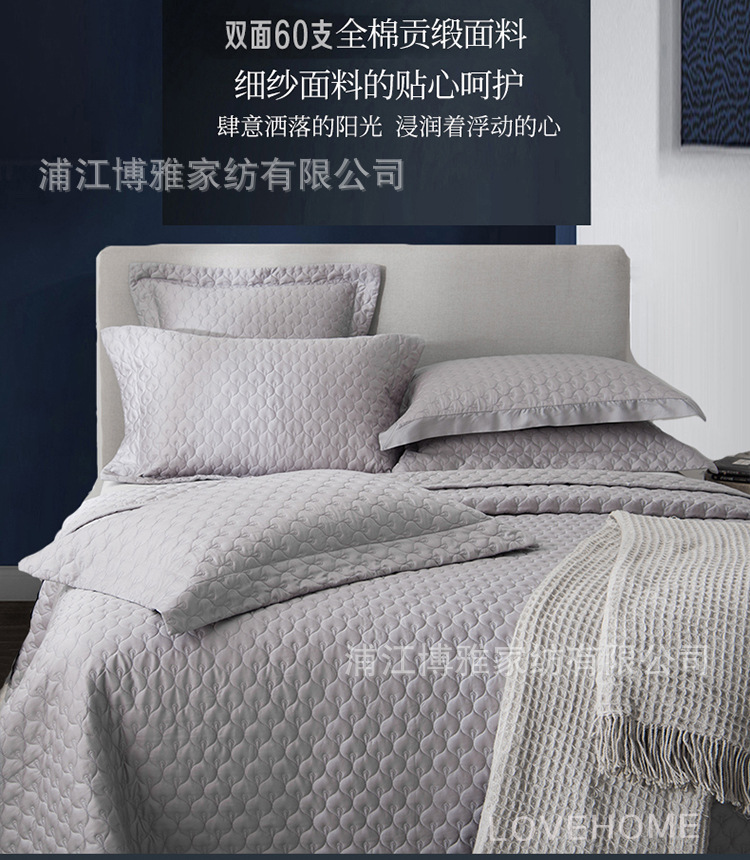 The manufacturer supplies summer quilted cotton bed sheets, pure cotton three-piece sets, skin-friendly quilted quilts and bed covers across borders, suitable for all seasons pic 8