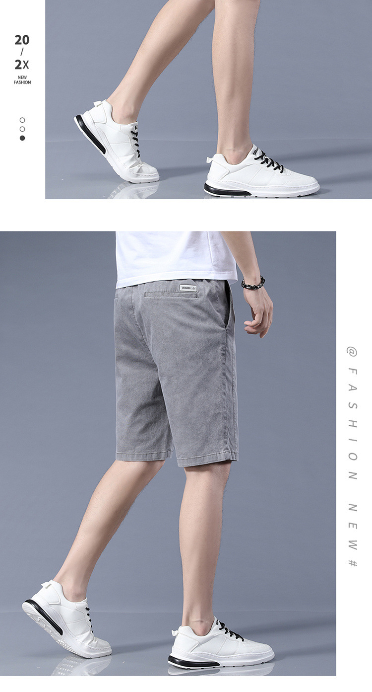 男士短裤夏季薄款宽松直筒五分裤抽绳松紧腰外穿运动休闲裤子男款详情15