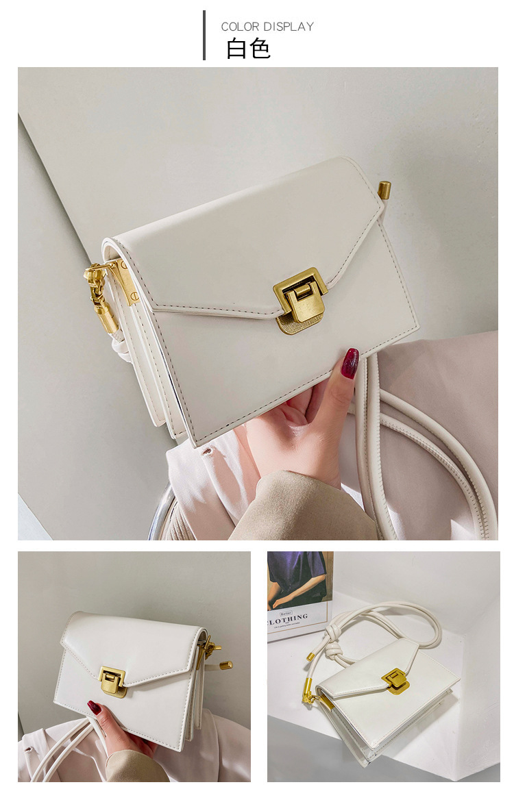 Spring and Summer new trendy and elegant bag for women, 2021 Instagram fashion single-shoulder crossbody bag, fresh solid color small square bag pic 10