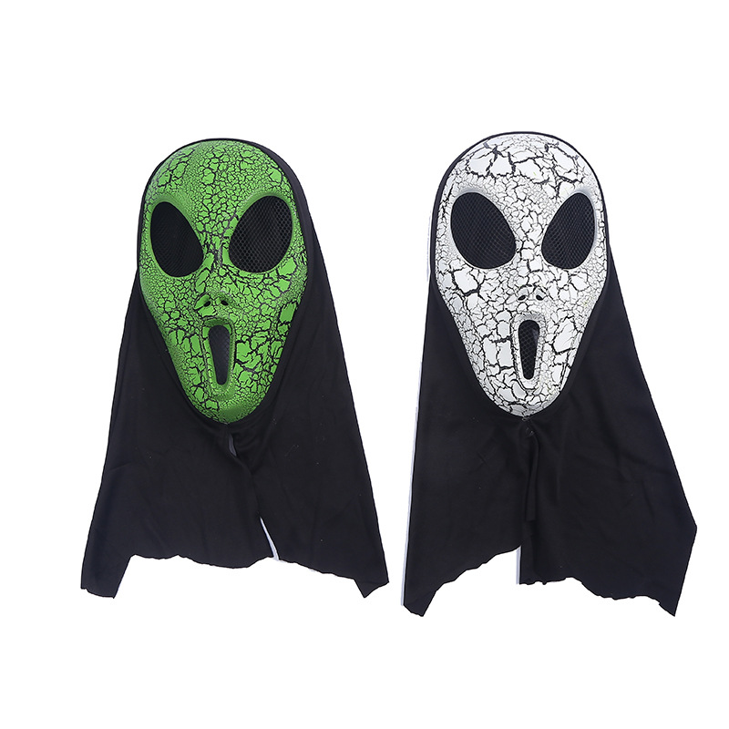万圣节惊声尖叫鬼脸面具整蛊吓人面具带头巾骷髅面具儿童恐怖面具详情1