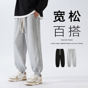 2023春季日系纯色简约基础款套头圆领毛衣男休闲宽松长袖针织衫男详情1