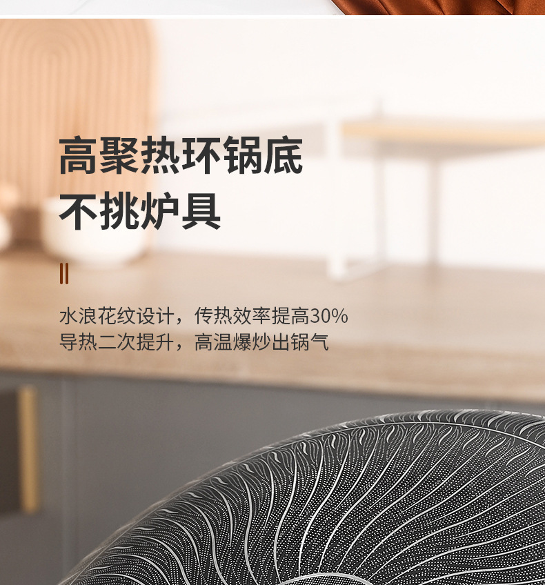 Three-layer steel, two-sided screen, steel handle, household flat-bottomed non-stick wok, stainless steel honeycomb wok, stainless steel wok, wok, ladle, frying pan, single-handle wok, kitchenware, kitchen utensils, one-piece consignment pic 13