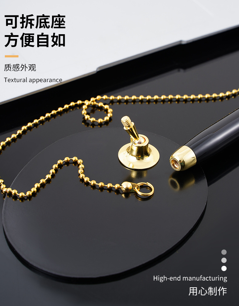 Wholesale metal chain pens, metal ballpoint pens, bank, hotel, advertising gift pens, signature pens from the manufacturer pic 8
