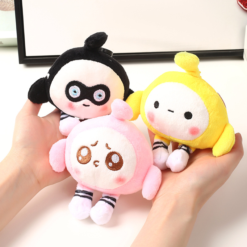 可爱腮红连体泰迪熊钥匙扣包包挂饰兔子玩偶公仔毛绒小熊挂件批发详情2