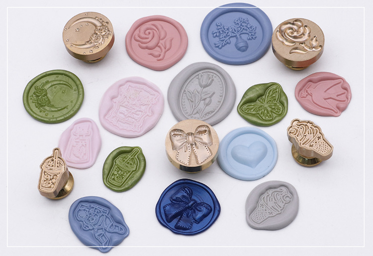 圆形火漆小蜡棒小蜡片68色信封封口封详情3