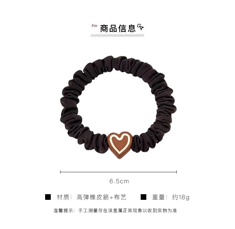 高级感发绳女2025新款高弹力耐用皮筋咖色扎头发圈简约高马尾头绳详情35