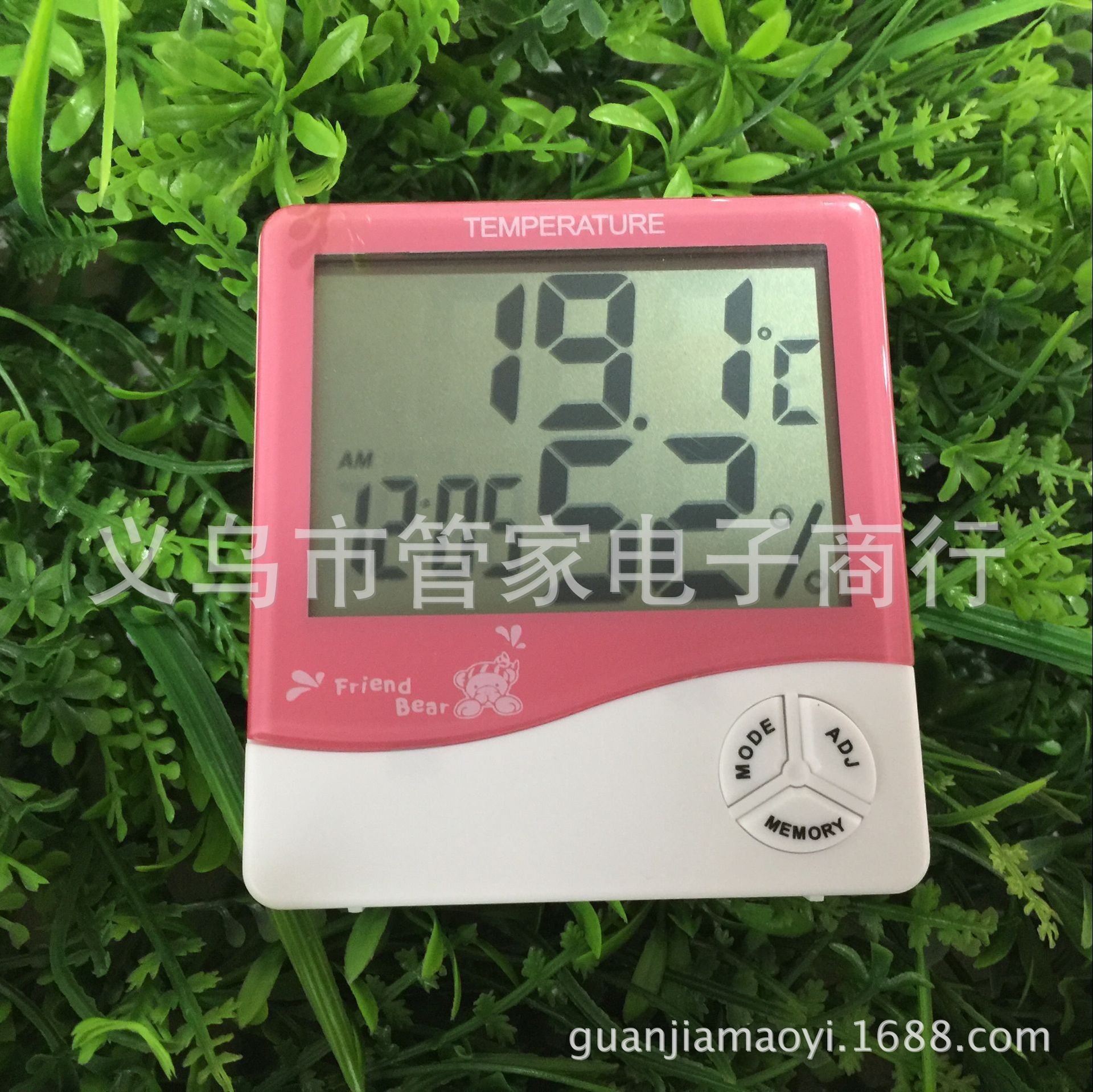 Large-screen home thermometer and hygrometer, high-precision indoor electronic thermometer HTC-1 with electronic alarm clock pic 4