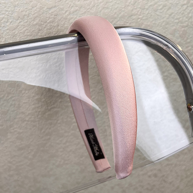 Pink high top wide hair band for women 2023 autumn/Winter new headband, face wash hair tie, versatile hairpin, popular headwear pic 13
