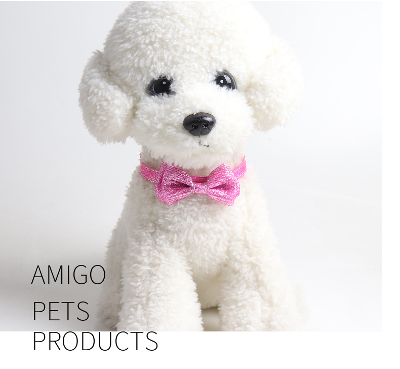 金杰特新品宠物项圈 细闪蝴蝶结猫咪项圈 带铃铛小猫项圈装饰详情15