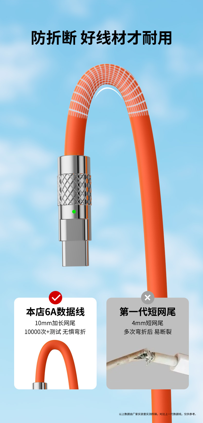 120W锌合金机客数据线安卓手机usb充电线机克线超级快充爆款批发详情3