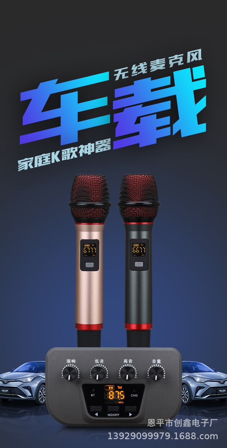 A best-selling karaoke gadget, a multi-purpose dual-microphone combination for car home audio systems pic 1