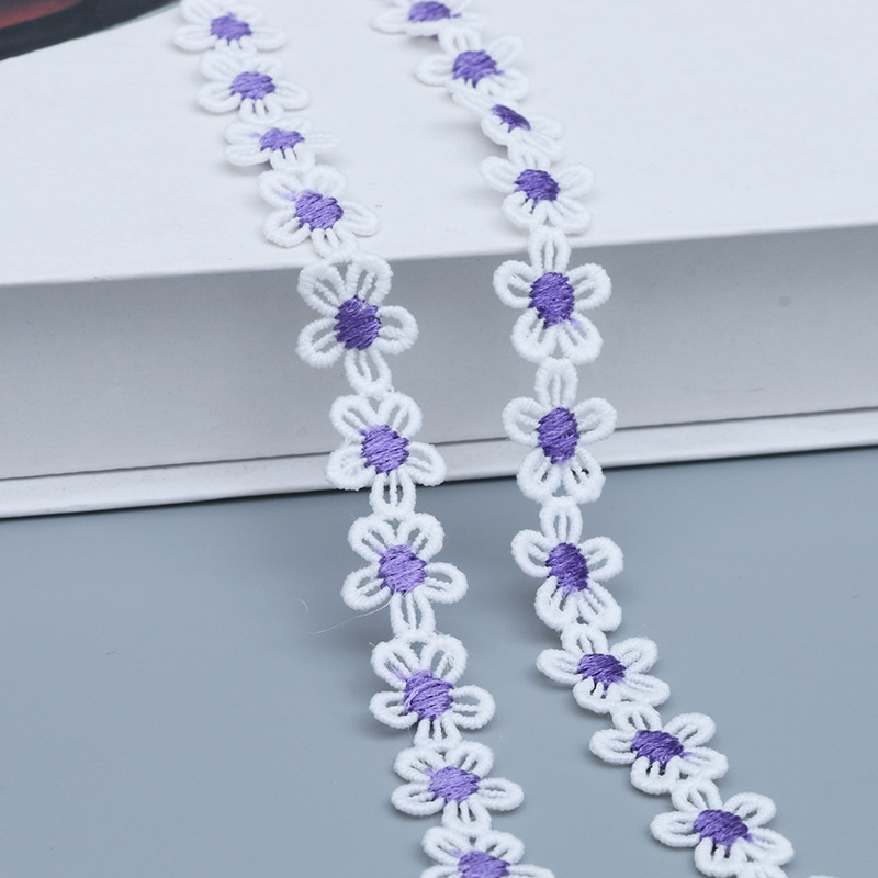 1.5CM water-soluble embroidered little bee lace, Daisy sunflower, DIY handmade accessories, clothing, hair accessories, fabric, tiled pic 8