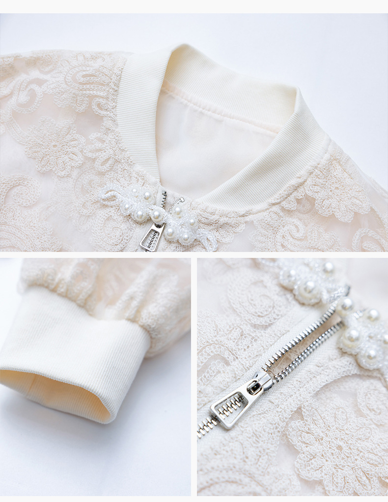 新中式国风蕾丝刺绣外套女2024新款春夏小个子短款防晒衣薄款上衣详情23