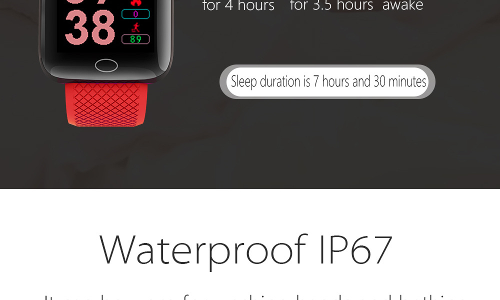 116plus Color Screen smart sports step count, heart rate, blood pressure, call information reminder function, wristband, cross-border gift pic 8