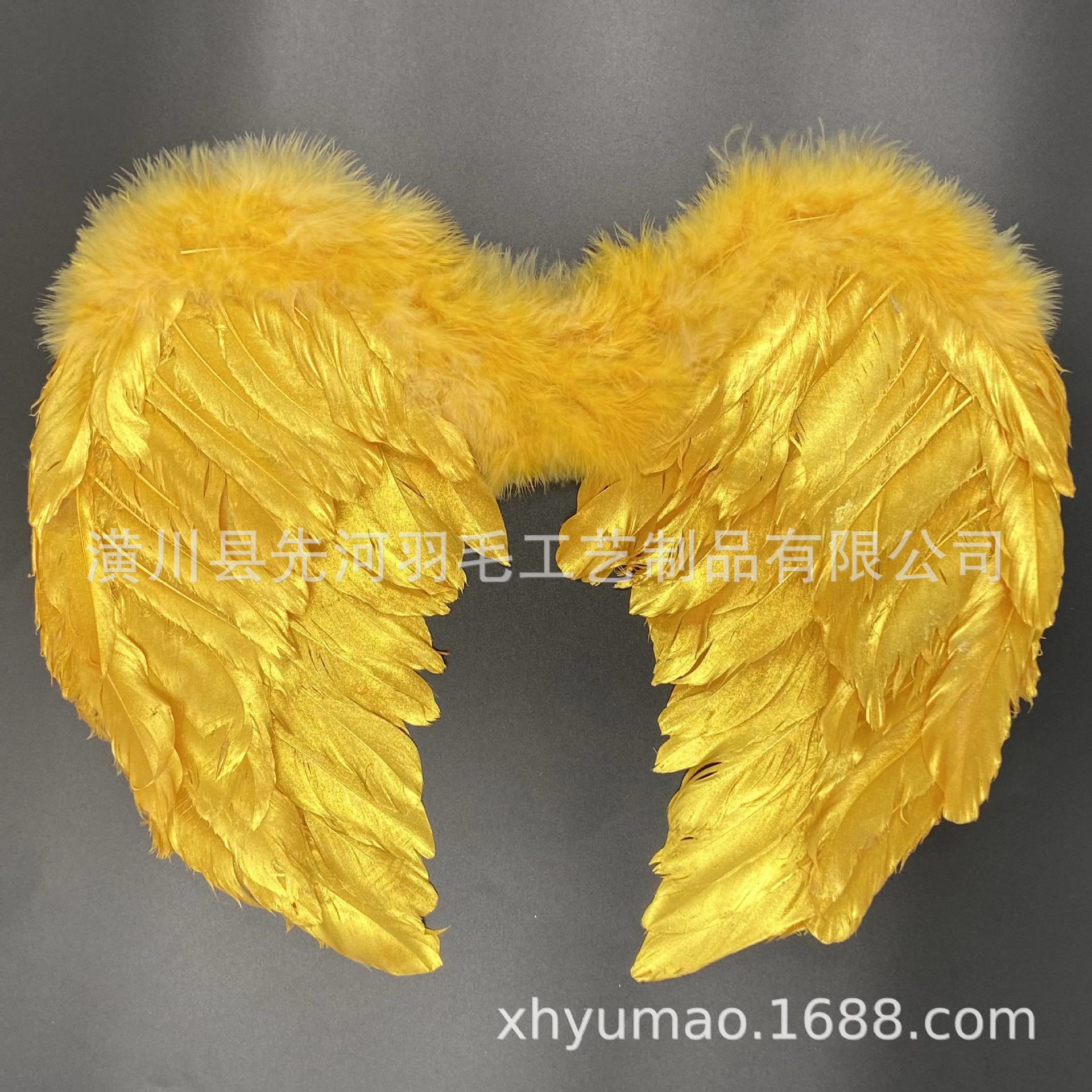 金色银色羽毛天使翅膀六一儿童节狂欢节万圣节圣诞节舞台表演走秀                              详情6