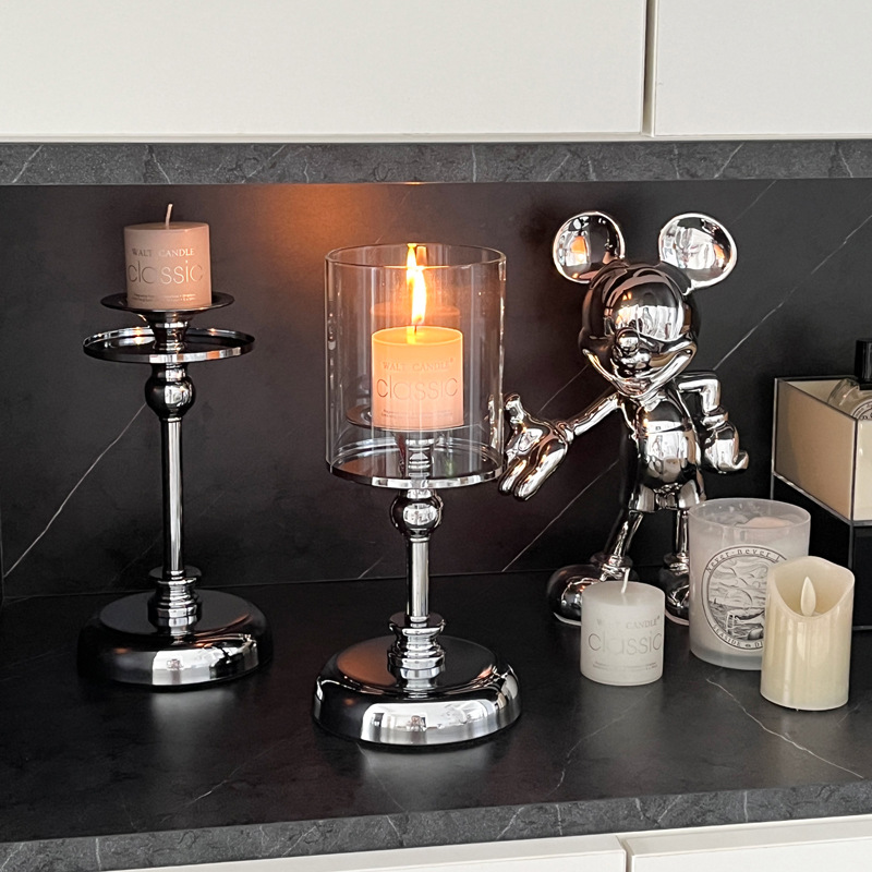 Nordic light luxury candlestick for foreign trade, retro and romantic atmosphere, candlelight dinner table, simple and modern decorative items pic 5