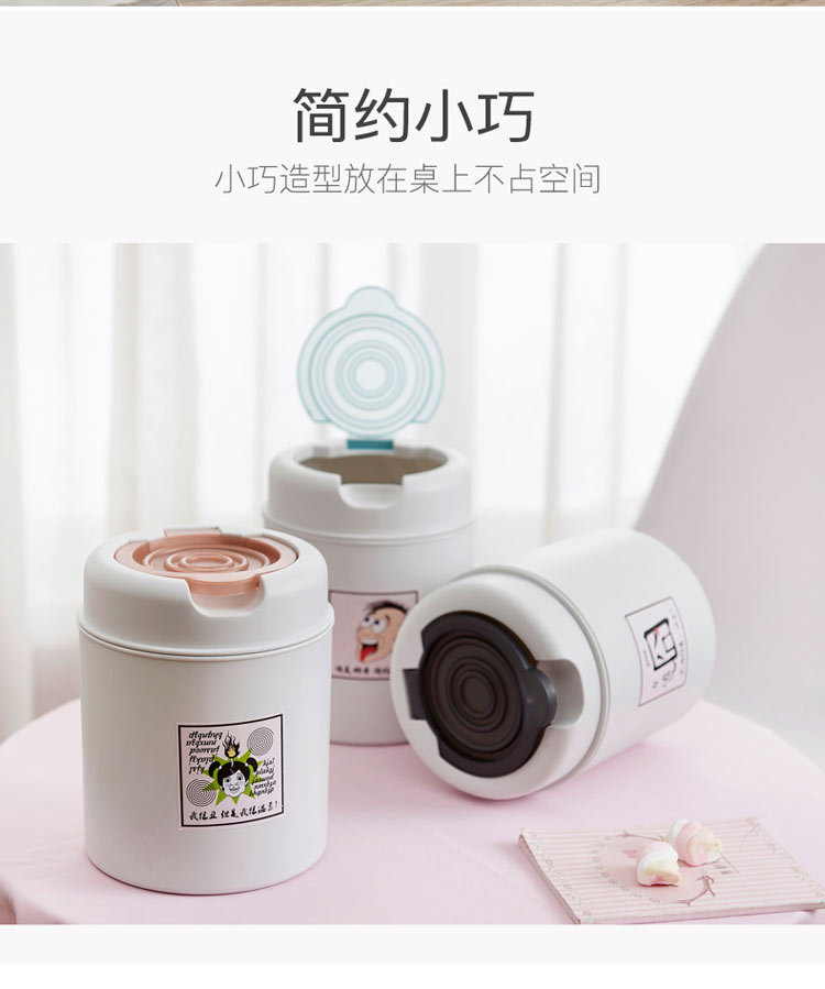 The new mini desktop trash can from X127 manufacturer is a creative household product with a lid for office and bedroom garbage storage pic 6