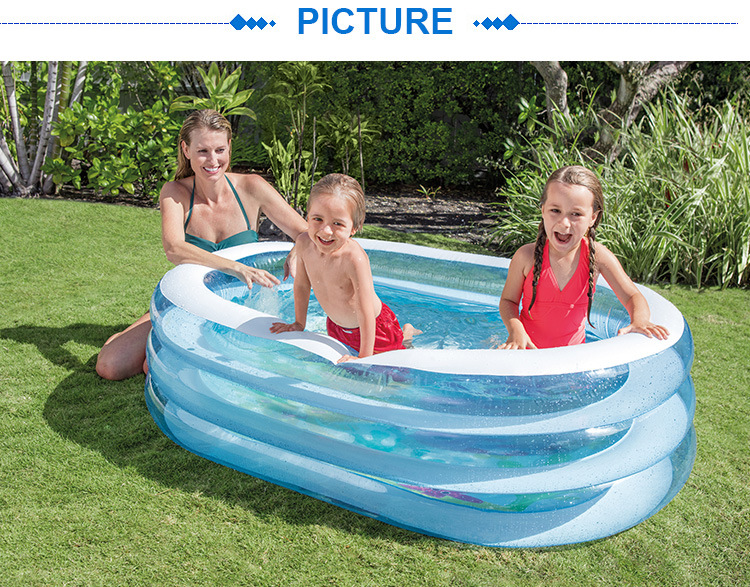 intex 57482 椭圆水池儿童户外充气花园草地游泳池洗澡池海洋球池详情2