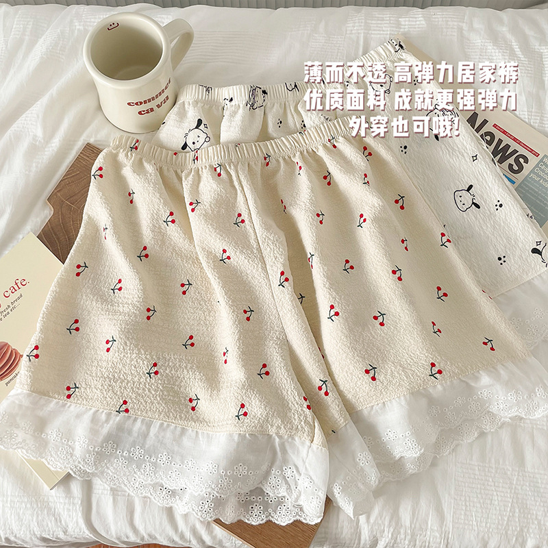 2024新款印花打底裤女时尚家居安全裤超薄舒适可外穿可爱少女jk裤详情21