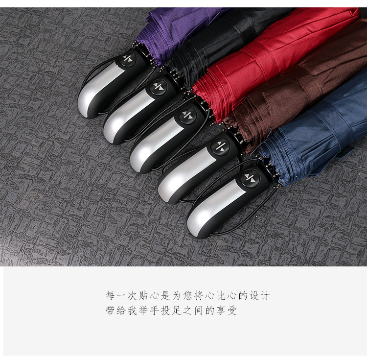 Creative 10-bone fully automatic umbrella advertising gift umbrella, reinforced all-weather business umbrella manufacturer pic 9