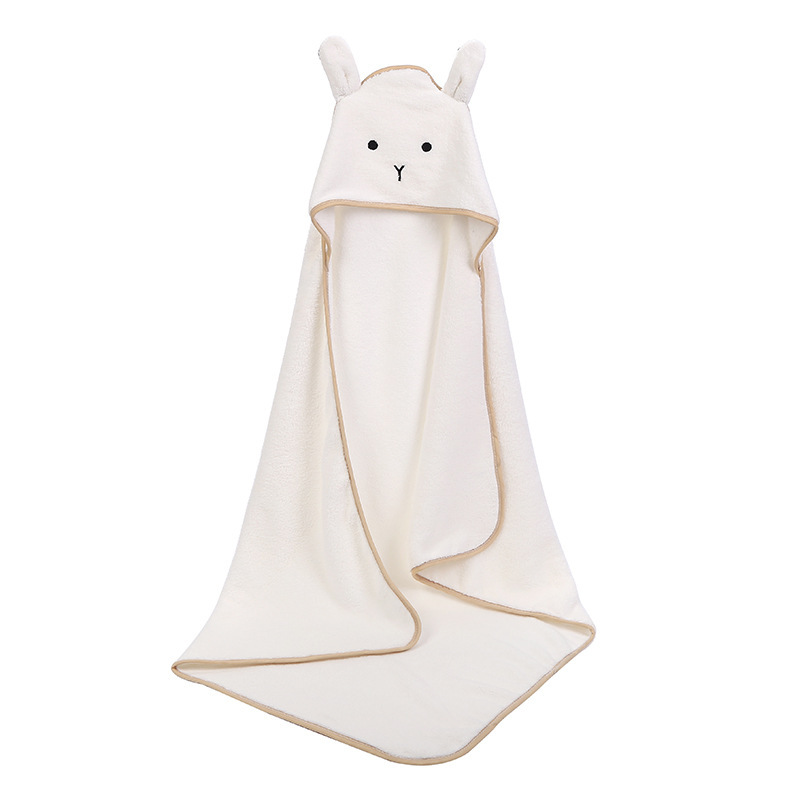 Toalla para mascotas adorable cartoon animal encapuchado toalla para perros coral fleece fuerte absorbente velocidad de secado capa pet toalla de baño pic 9