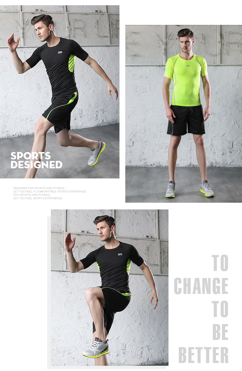 Quick-drying clothes for men, short-sleeved loose fitness T-shirts, running shirts, half-sleeved T-shirts, large-sized sports T-shirts pic 14