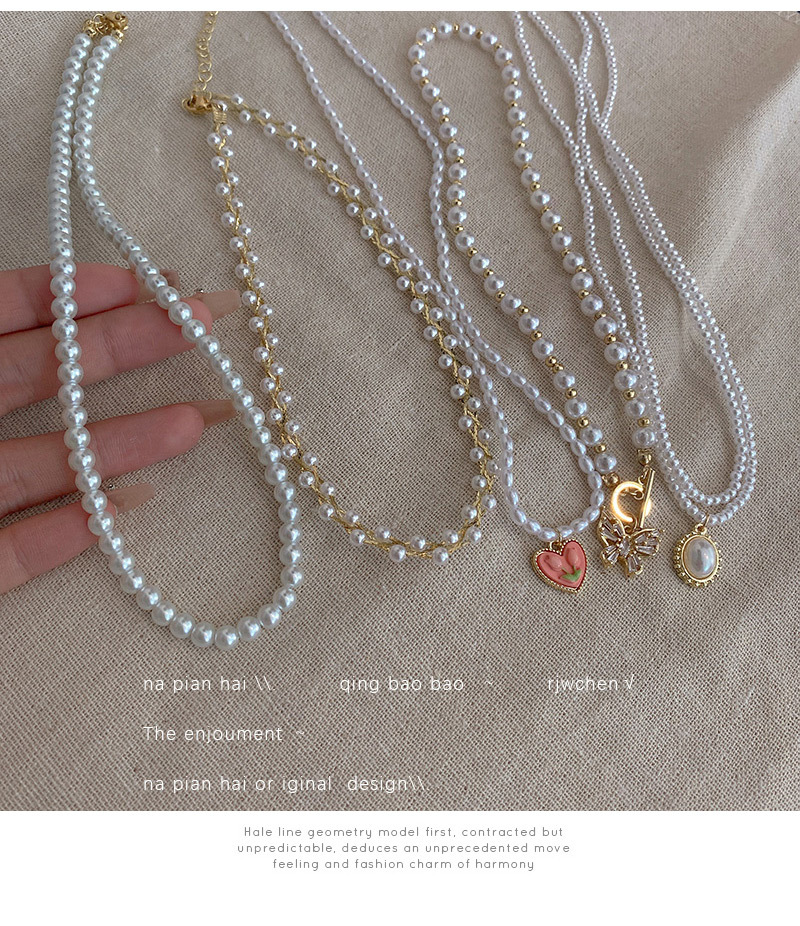 French retro high-end pearl necklace with a unique feminine charm, simple and elegant sweater chain, gentle and fairy-like accessory pic 6