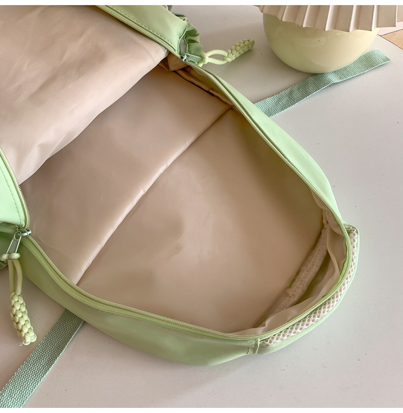 纯色休闲双肩包小学生女初高中书包简约时尚百搭大容量大学生背包详情40