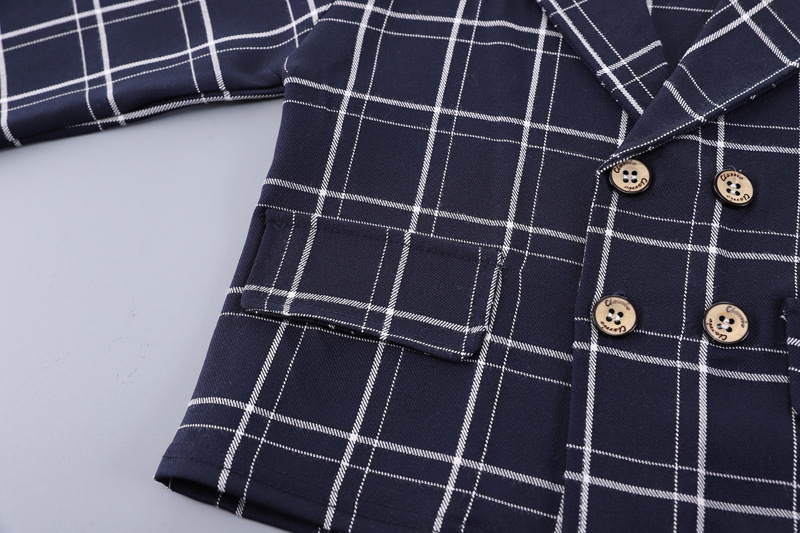 韩版宝宝长袖西装三件套2024秋季新款儿童开学装男童表演礼服套装详情8