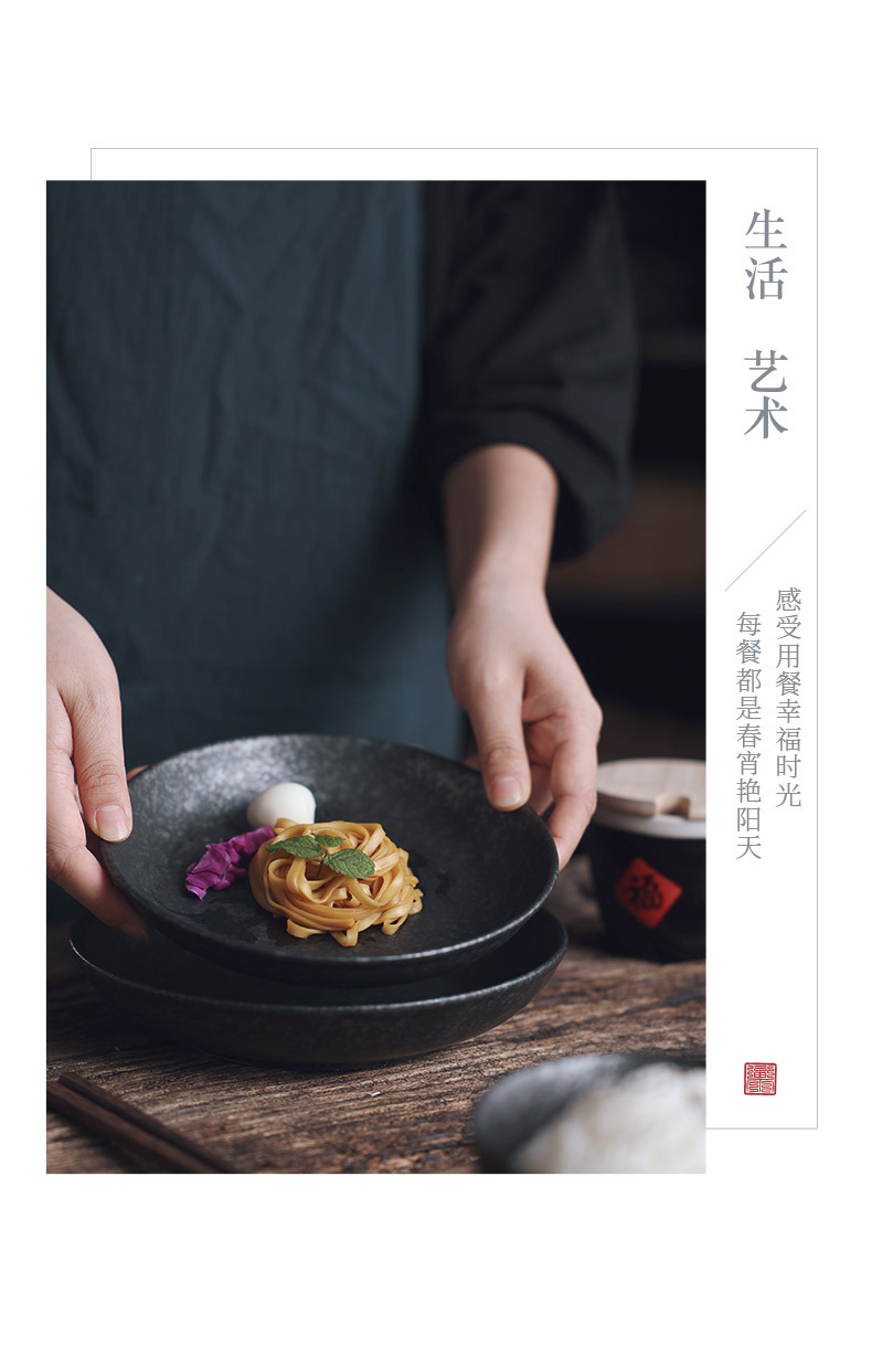 Wuyin Japanese-style tableware with glazing technique, ceramic tableware with high-temperature underglaze color, gift and home group-buying in stock pic 10