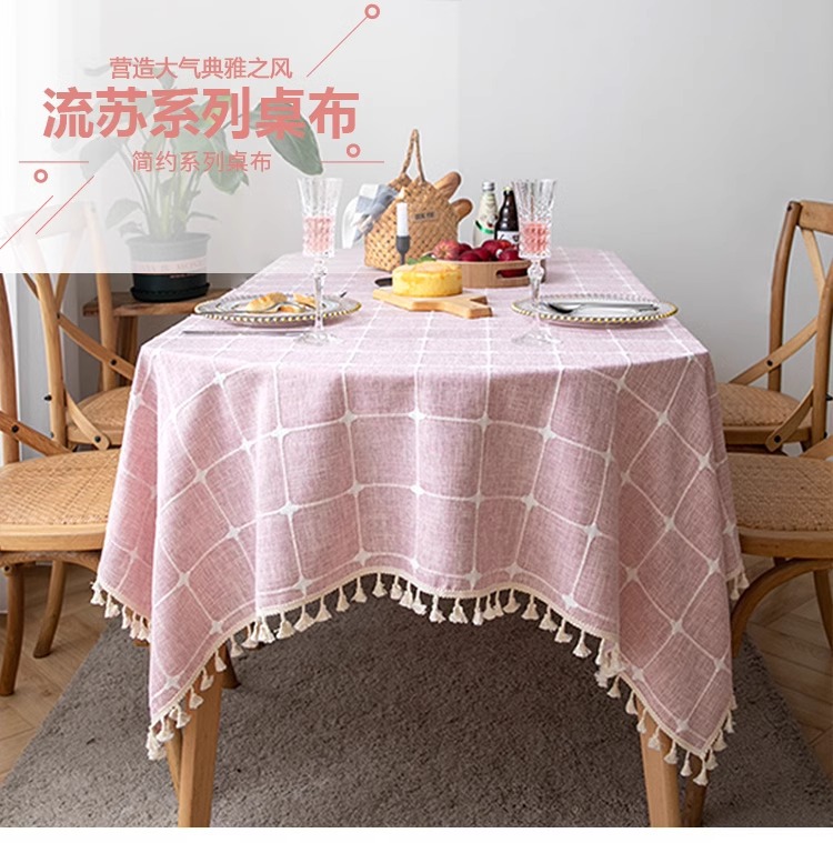 北欧欧美外贸桌布防水长椭圆形餐桌布艺加厚家用客厅现代时尚大方创意简约茶几台布详情1