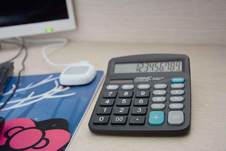 Business, finance and office calculator, 12-digit calculator, LOGO, solar-powered calculator, no electricity pic 13