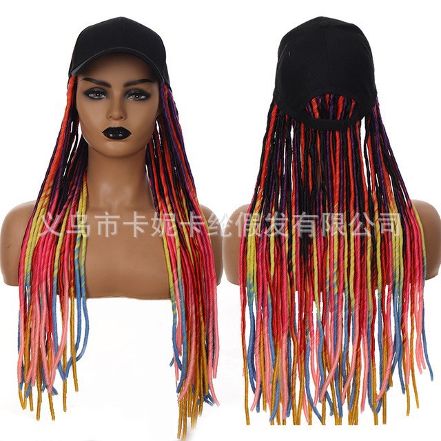 NEWLOOK hollow braid hat wig one-piece dirty braid female gradient fashion trend, popular online celebrity baseball cap pic 7