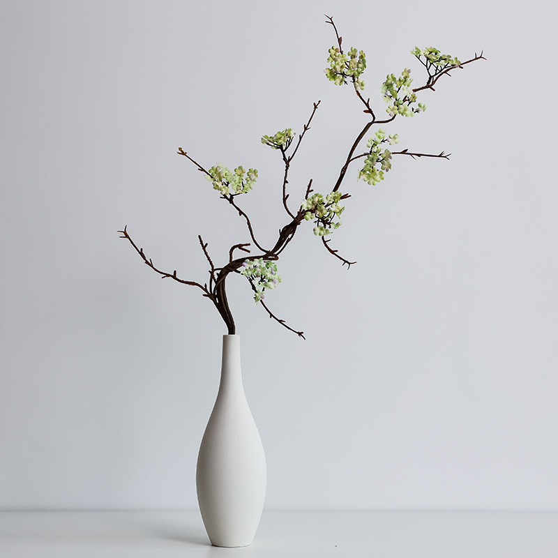 Zen-themed faux cherry blossom vine branches for home decoration, realistic small floral dry branches, tea room artificial flower ornaments, and simple flower arrangements pic 40