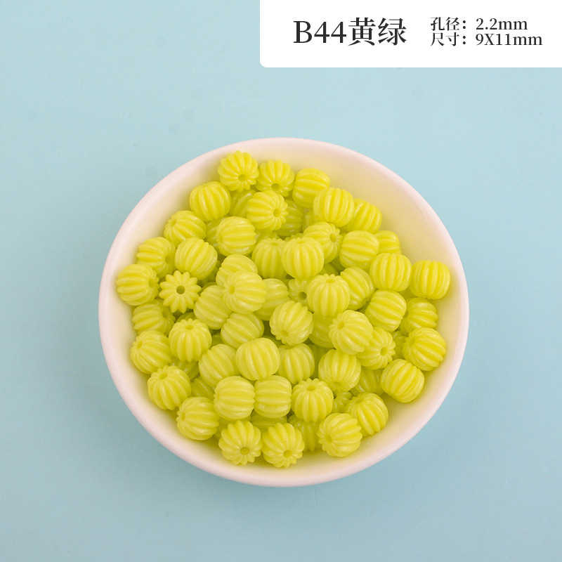 New macaron-colored camellia beads perforated solid rose loose beads diy beading material resin accessories pic 12