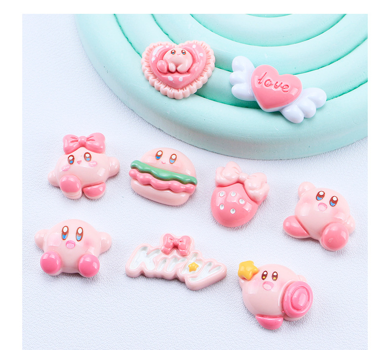 粉色卡卡系列 可爱diy奶油胶自制手机壳发夹美甲饰品树脂配件详情12