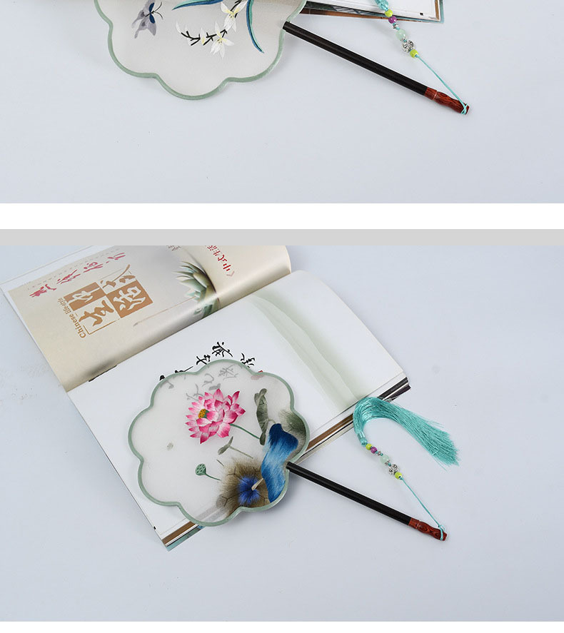 手工苏绣宫扇真丝刺绣宫扇 工艺品扇团扇 非遗手工刺绣苏扇批发详情16