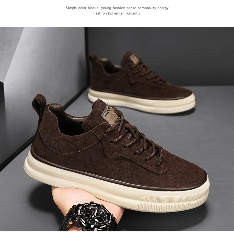 男鞋2024新款秋季复古休闲工作上班鞋子韩版百搭男士运动板鞋大码详情22