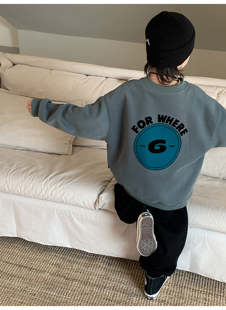 童装2024新款卫衣儿童卫衣男童时髦潮打底衫韩版宝宝上衣男孩宽松详情25