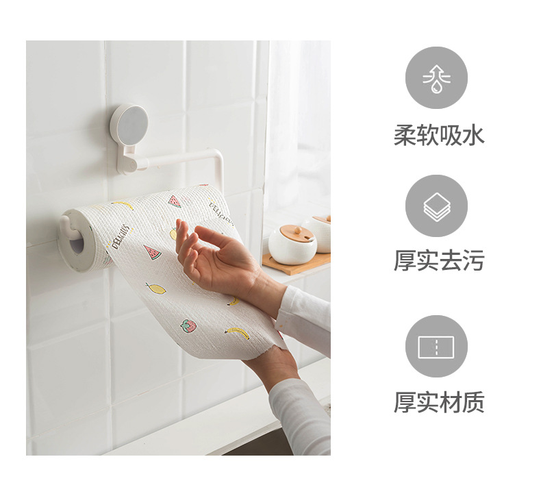 Non-stick kitchen printed lazy cloth, dry and wet dual-purpose household cloth, disposable non-woven fabric manufacturer wholesale pic 11