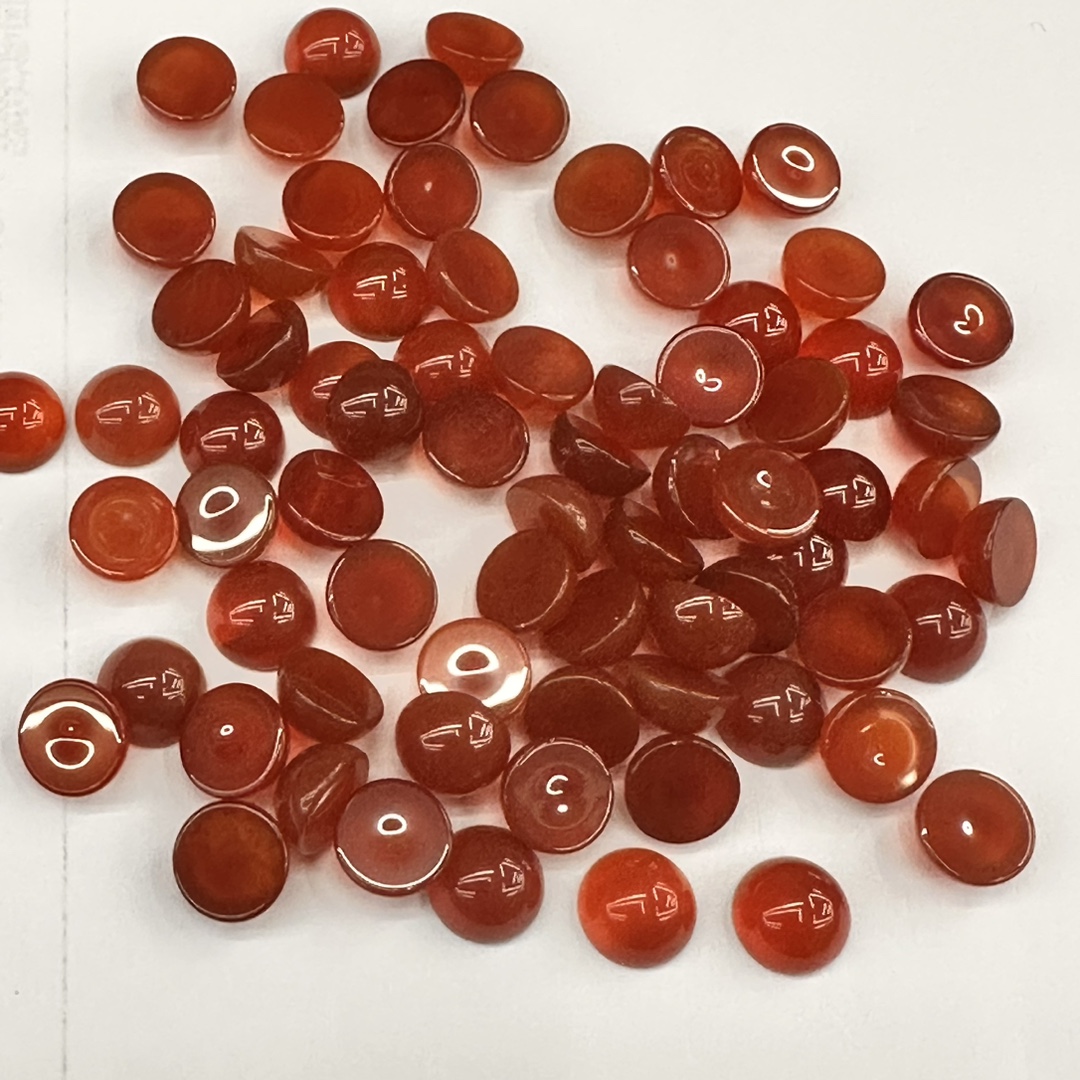 Cross-border direct sales of red agate shaped ring face gemstones, European and American fashionable agate bare stone gemstone handicrafts wholesale pic 2