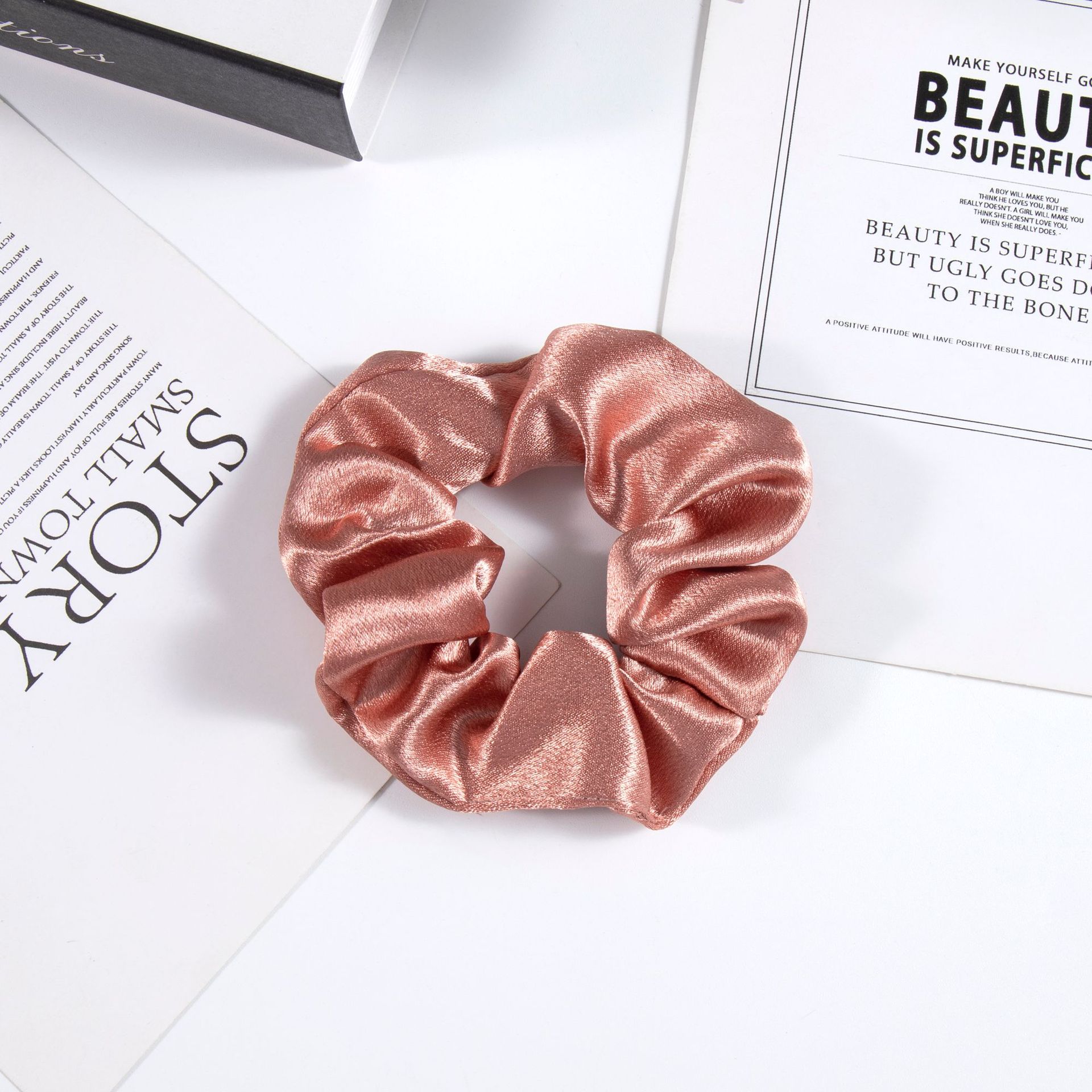 National trend series, retro solid color high-quality large intestine hair band, large intestine ring headwear, large rubber band pic 17