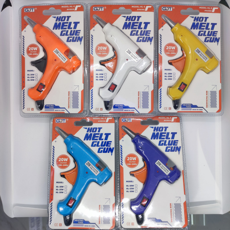 GDT hot melt glue gun 20W small glue gun with switch, hot melt glue gun in multiple colors to choose from, factory direct sales pic 4