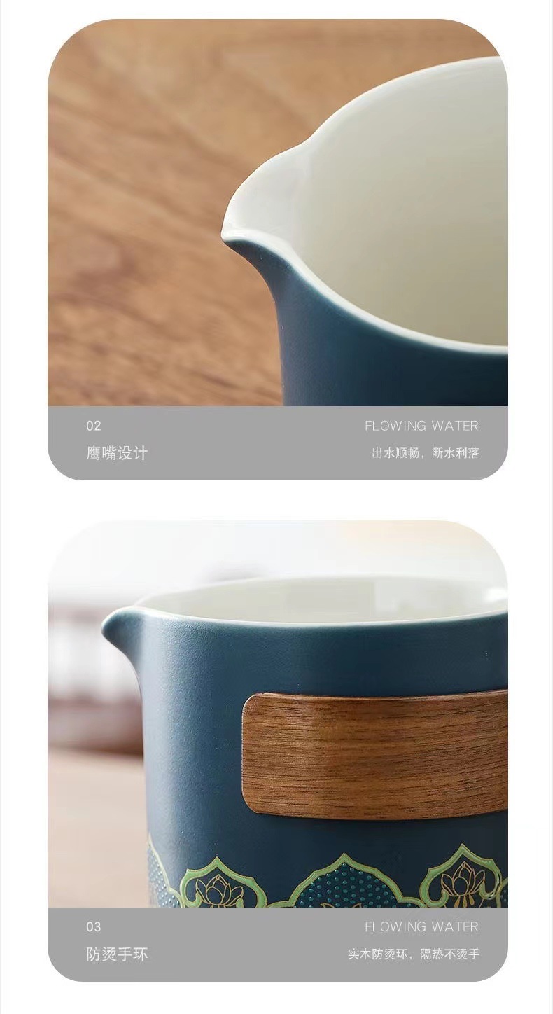 Portable outdoor camping travel tea set, ceramic quick customer cup, business souvenir gift wholesale available with logo pic 17