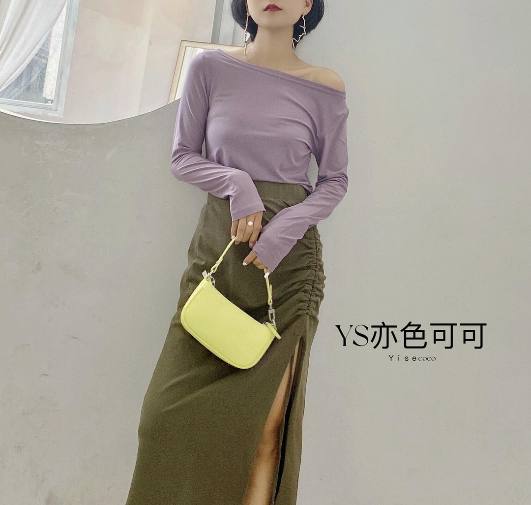 Yise Coco one-neck base layer for Women 2021 Early Autumn New style Japanese sweet and sexy thin long-sleeved top pic 21