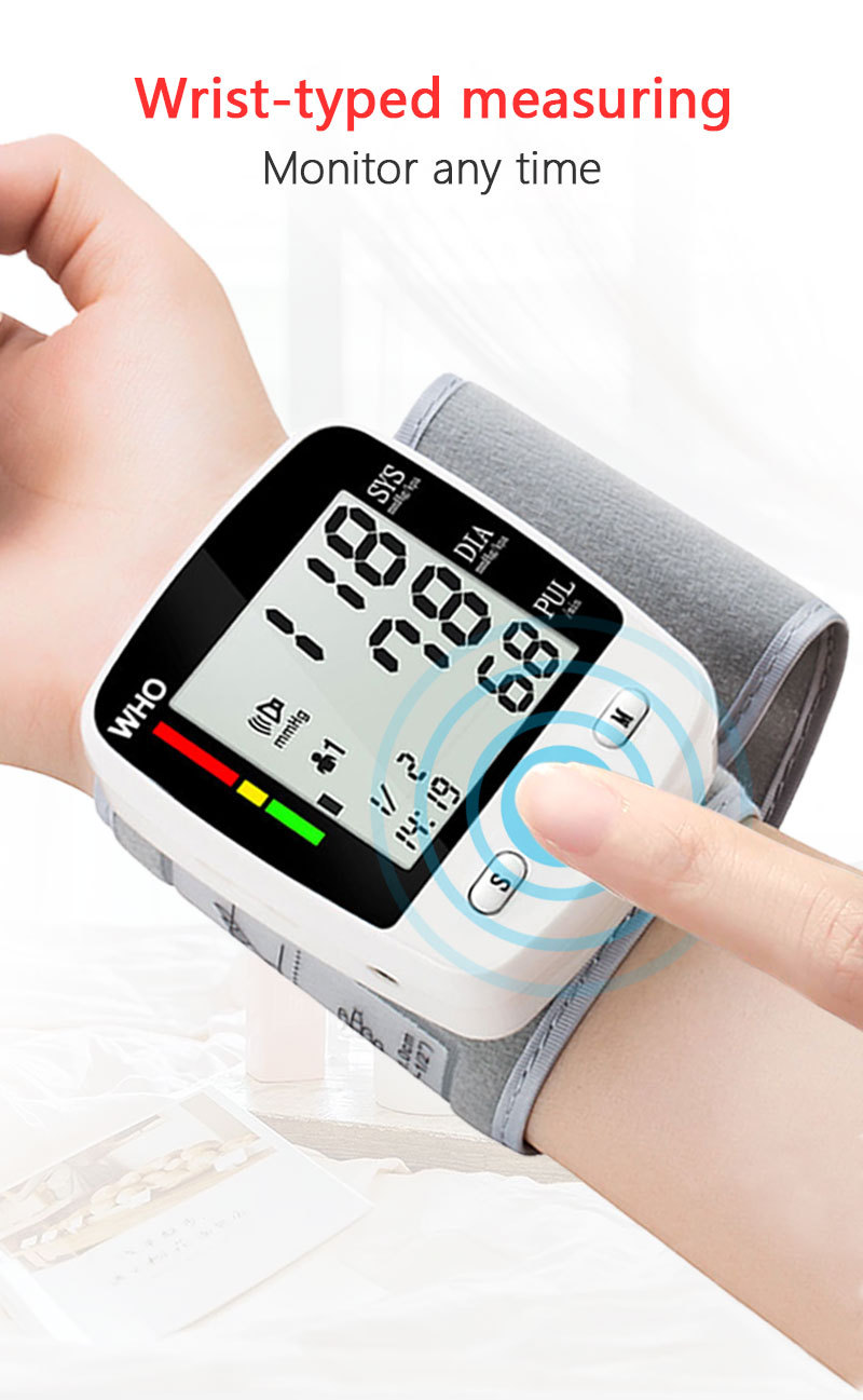 Foreign trade English version home fully automatic smart wrist electronic blood pressure monitor, lithium battery voice blood pressure monitor, blood pressure monitor pic 10