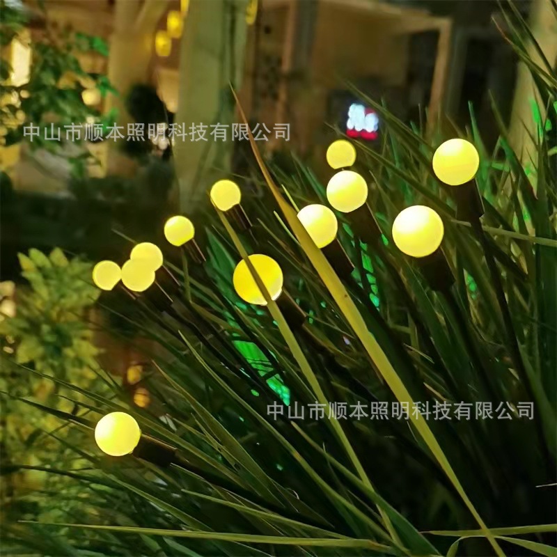 New LED solar firefly garden light, outdoor waterproof lawn light, garden atmosphere decoration, landscape ground plug pic 2