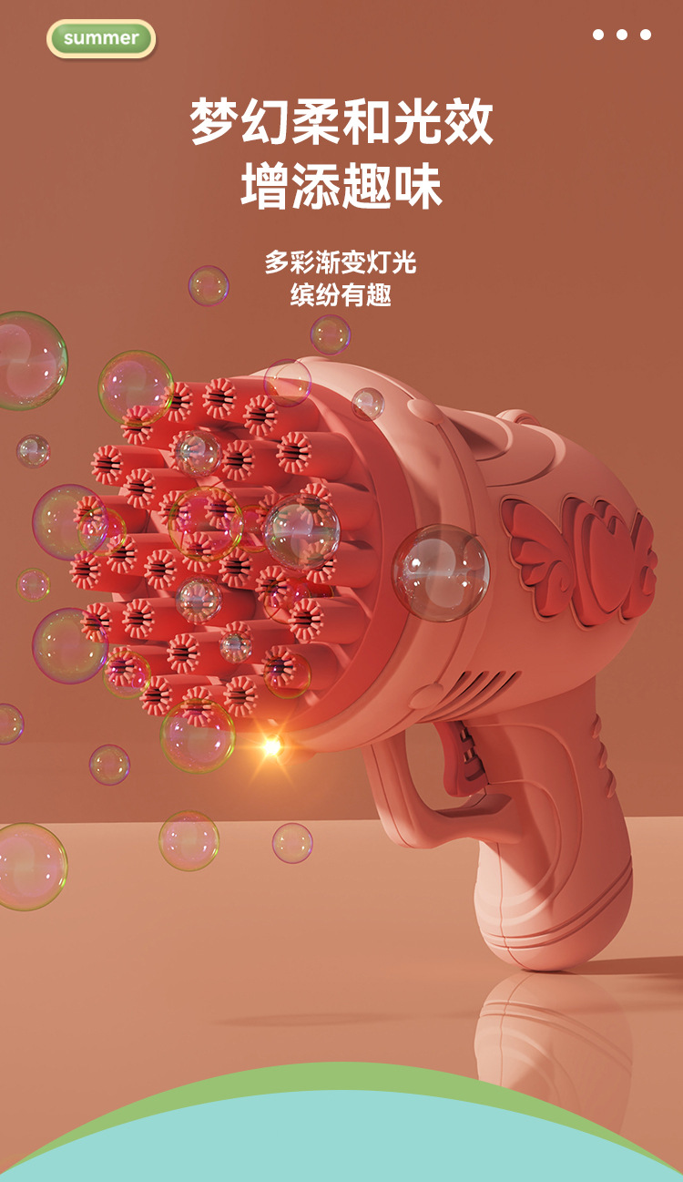 新款网红太空宇航员泡泡机电动10孔泡泡枪儿童玩具加特林跨境批发详情22