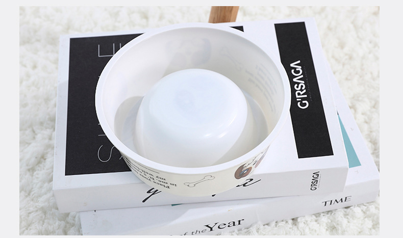 Factory wholesale pet dual-purpose food bowls, round plastic dog bowls, cat bowls, drinking bowls, thickened cartoon ones pic 8